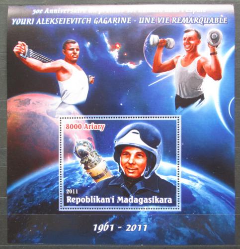 Poštovní známka Madagaskar 2011 Jurij Gagarin Mi# N/N