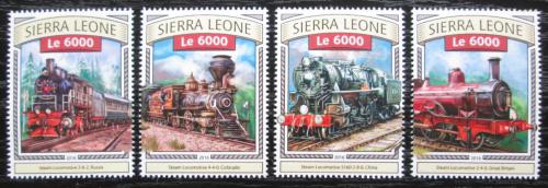 Poštovní známky Sierra Leone 2016 Parní lokomotivy Mi# 7863-66 Kat 11€