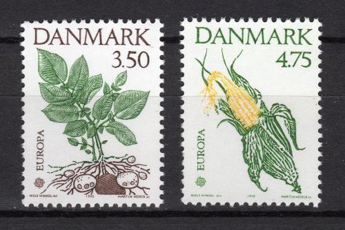 Poštovní známky Dánsko 1992 Evropa CEPT, objevení Ameriky Mi# 1025-26 Kat 4€