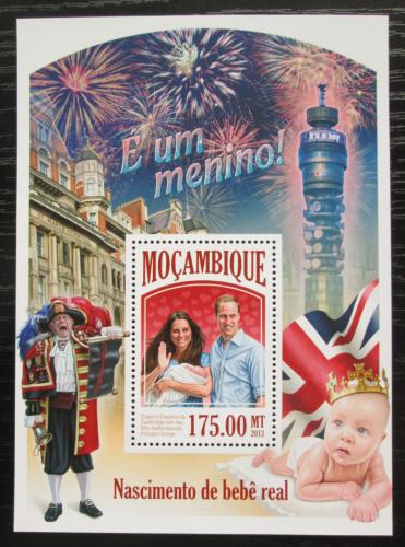 Poštovní známka Mosambik 2013 Narození prince George Mi# Block 827 Kat 10€