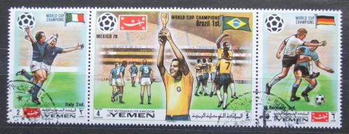 Poštovní známky Jemen 1970 MS ve fotbale Mi# 1150-52