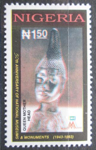 Poštovní známka Nigérie 1993 Bronzová socha Mi# 616