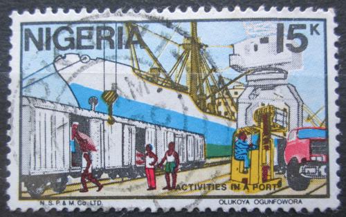 Poštovní známka Nigérie 1986 Loï v pøístavu Mi# 478