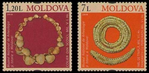 Poštovní známky Moldavsko 2010 Archeologické nálezy Mi# 691-92 Kat 5.50€