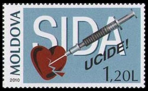 Poštovní známka Moldavsko 2010 Boj proti AIDS Mi# 708