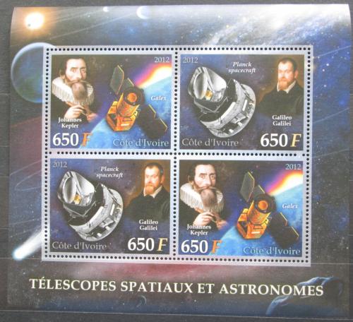 Poštovní známky Pobøeží Slonoviny 2012 Významní astronomové Mi# N/N