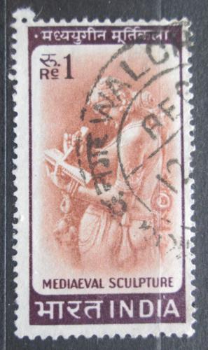 Potovn znmka Indie 1966 Socha eny, Bhuvanesvara, Orissa Mi# 397