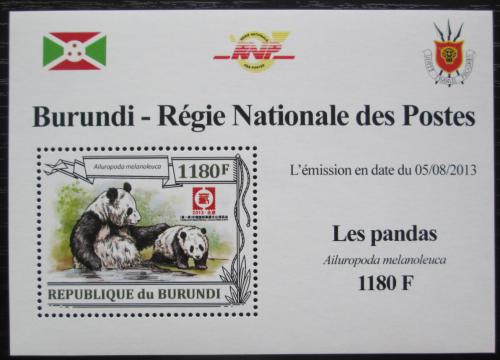 Potovn znmka Burundi 2013 Pandy DELUXE Mi# N/N - zvtit obrzek