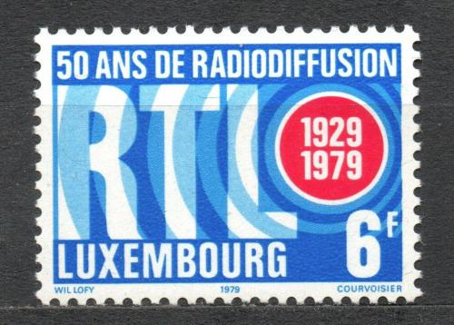 Poštovní známka Lucembursko 1979 Rádio RTL, 50. výroèí Mi# 997