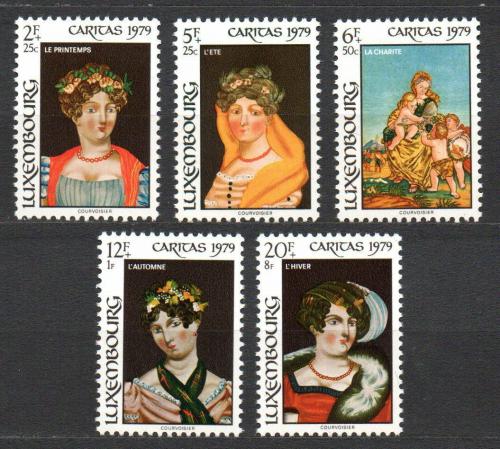 Poštovní známky Lucembursko 1979 Vitráže Mi# 998-1002