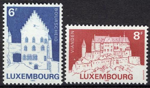 Poštovní známky Lucembursko 1982 Hrady Mi# 1058-59