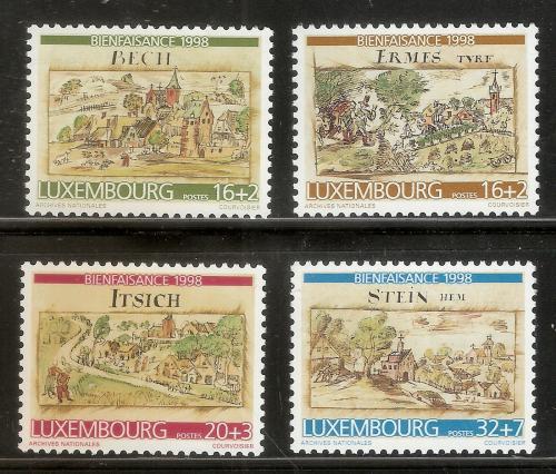 Poštovní známky Lucembursko 1998 Kresby, Johannes Bertels Mi# 1460-63 Kat 6.80€