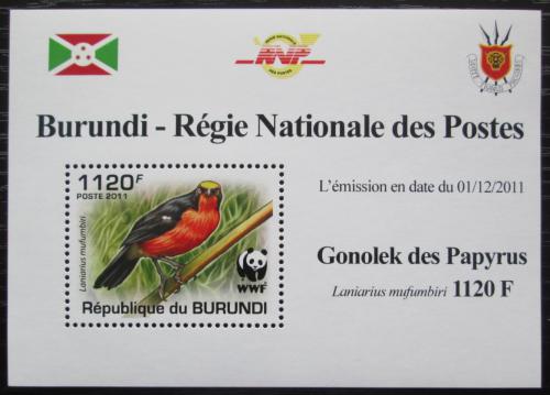 Poštovní známka Burundi 2011 �uhýkovec papyrusový, WWF DELUXE Mi# 2127 b Block