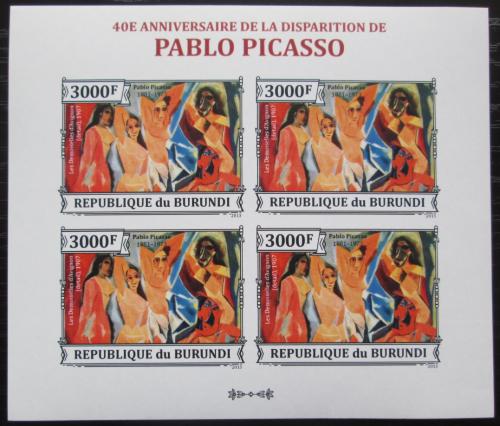 Poštovní známky Burundi 2013 Umìní, Pablo Picasso neperf. Mi# 3316 B Bogen