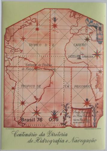 Poštovní známka Brazílie 1976 Mapa Mi# Block 37