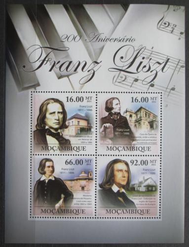 Poštovní známky Mosambik 2011 Franz Liszt Mi# 4484-87 Kat 11€