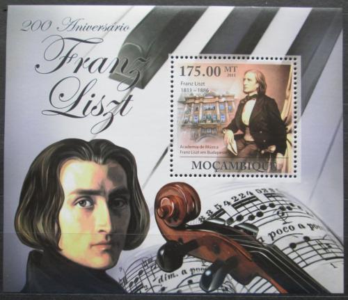 Poštovní známka Mosambik 2011 Franz Liszt Mi# Block 436 Kat 10€
