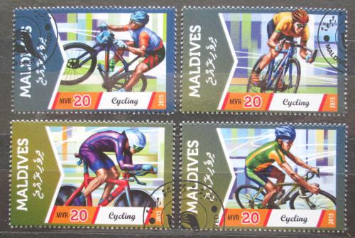 Poštovní známky Maledivy 2015 Cyklistika Mi# 5780-83 Kat 10€