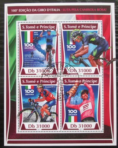 Poštovní známky Svatý Tomáš 2017 Giro d’Italia Mi# 7299-7302 Bogen Kat 12€ 