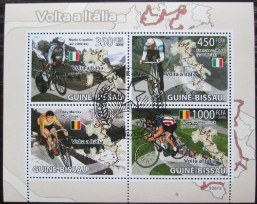 Poštovní známky Guinea-Bissau 2009 Slavní cyklisti Mi# 4086-89 Bogen Kat 11€