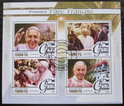 Potovn znmky Guinea 2016 Pape Frantiek Mi# 11573-76 Kat 16