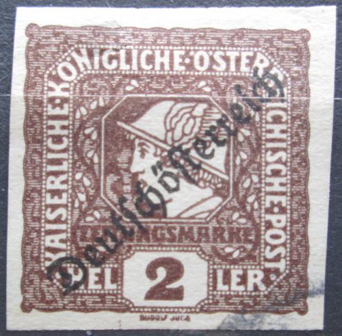 Poštovní známka Rakousko 1919 Merkur, novinová, tmavì hnìdá Mi# 247 
