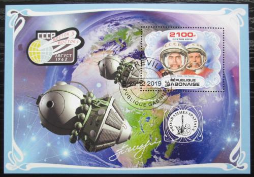 Poštovní známky Gabon 2019 Prùzkum vesmíru, sovìtští kosmonauti Mi# N/N