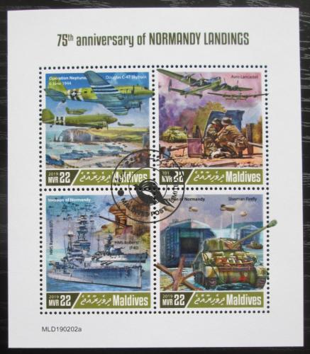Poštovní známky Maledivy 2019 Vylodìní v Normandii Mi# 8274-77 Kat 11€