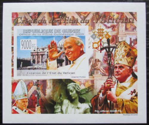 Potovn znmka Guinea 2009 Pape Jan Pavel II. neperf. DELUXE Mi# 6680 B Block