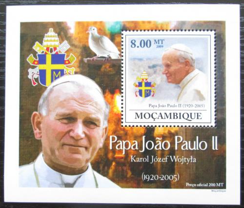 Potovn znmka Mosambik 2009 Pape Jan Pavel II. DELUXE Mi# 3303 Block 