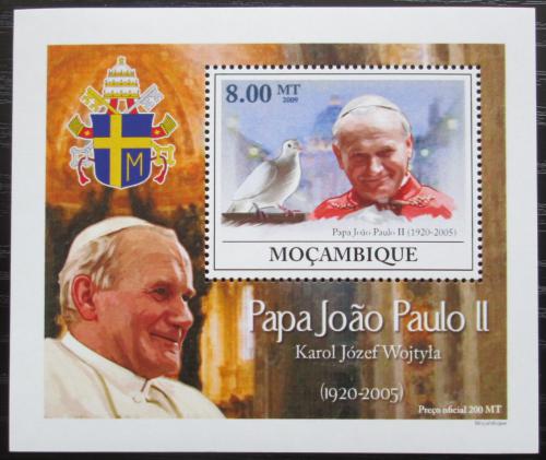Potovn znmka Mosambik 2009 Pape Jan Pavel II. DELUXE Mi# 3306 Block