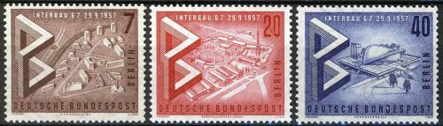 Poštovní známky Západní Berlín 1957 Výstava Interbau Mi# 160-62