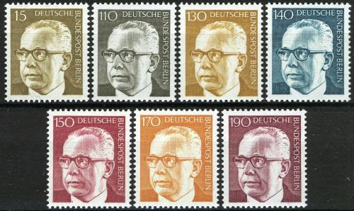 Poštovní známky Západní Berlín 1972-73 Prezident Heinemann Mi# 427-33 Kat 12€