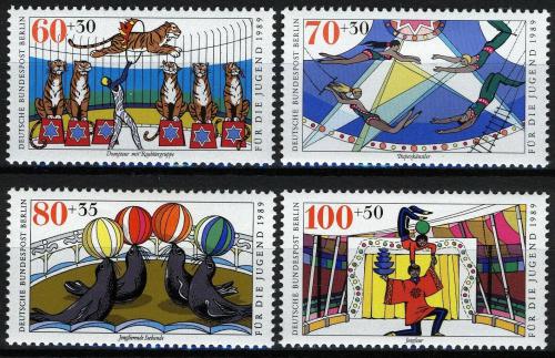 Poštovní známky Západní Berlín 1989 Cirkus Mi# 838-41 Kat 12€ 