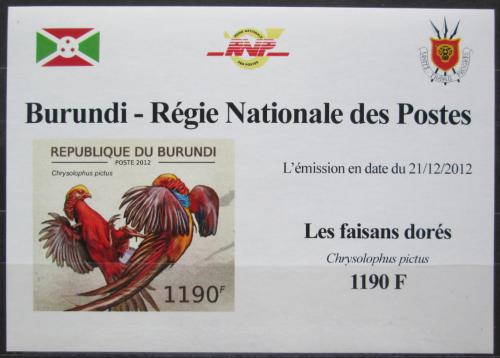 Potovn znmka Burundi 2012 Baant zlat neperf. DELUXE Mi# 2794 B Block
