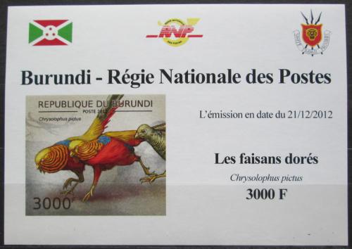 Potovn znmka Burundi 2012 Baant zlat neperf. DELUXE Mi# 2796 B Block