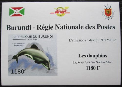 Poštovní známka Burundi 2012 Plískavice novozélandská DELUXE Mi# 2843 B Block
