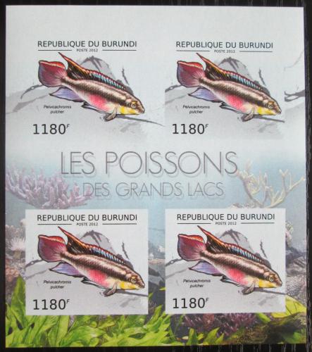 Poštovní známky Burundi 2012 Pestøenec èervený neperf. Mi# 2778 B Bogen