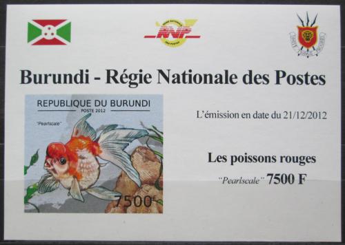 Poštovní známka Burundi 2012 Pearlscale DELUXE Mi# 2787 B Block