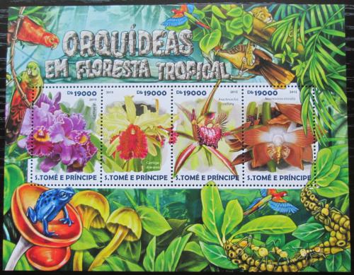 Poštovní známky Svatý Tomáš 2015 Orchideje Mi# 6111-14