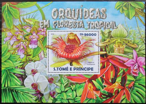 Poštovní známka Svatý Tomáš 2015 Orchideje Mi# Block 1074 Kat 8.50€
