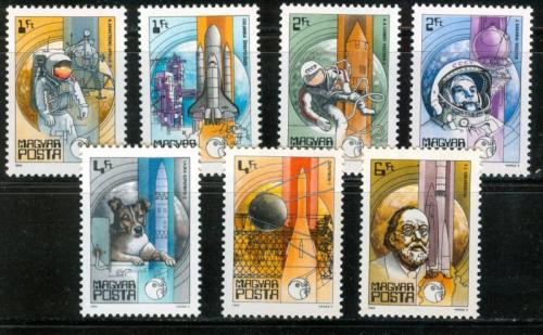 Poštovní známky Maïarsko 1982 Prùzkum vesmíru Mi# 3557-63