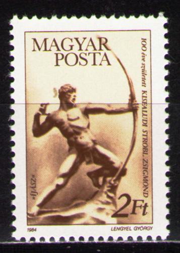 Poštovní známka Maïarsko 1984 Socha lukostøelce Mi# 3688