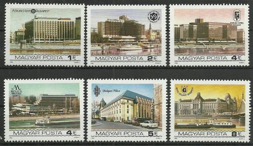 Poštovní známky Maïarsko 1984 Architektura v Budapešti Mi# 3701-06