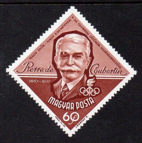 Poštovní známka Maïarsko 1963 Pierre de Coubertin Mi# 1953
