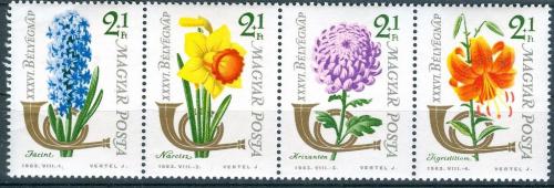 Poštovní známky Maïarsko 1963 Kvìtiny Mi# 1967-70