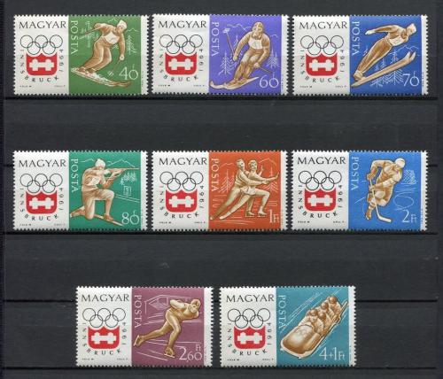 Poštovní známky Maïarsko 1963 ZOH Innsbruck Mi# 1975-82
