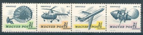 Poštovní známky Maïarsko 1967 Výstava AEROFILA Mi# 2351-54