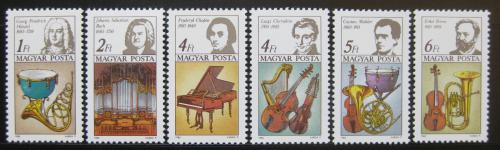 Poštovní známky Maïarsko 1985 Skladatelé Mi# 3772-77