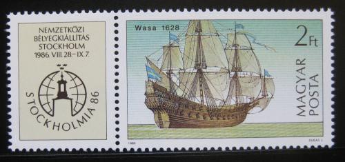 Poštovní známka Maïarsko 1986 Plachetnice Mi# 3834